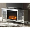 Acme Furniture Industry Inc ACME Furniture 91770 Noralie Mirrored TV Stand with LED Fireplace 91770